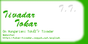 tivadar tokar business card